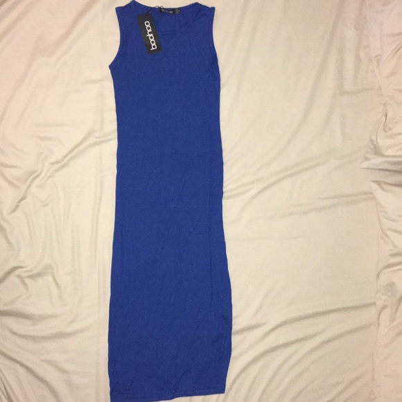 NWT Boohoo Lindsey sleeveless midi dress in Cobalt - Picture 3 of 4